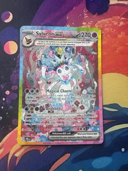 Pokemon Sylveon EX TCG Prismatic Evolutions Holo Rare Card 156/131 SV - Image 2