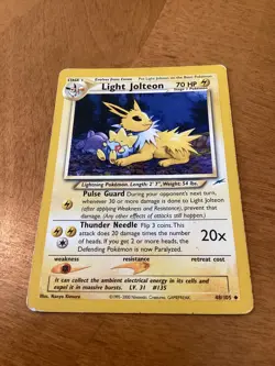 MP Light Jolteon 48/105 Reg Rare Neo Destiny Unlimited Pokemon Card - Image 1
