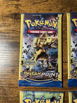 Pokemon XY Breakpoint 3 Card Mini Booster Pack 4 Pack Art Set - Image 2