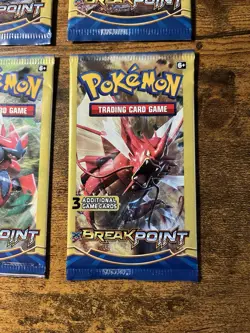 Pokemon XY Breakpoint 3 Card Mini Booster Pack 4 Pack Art Set - Image 5