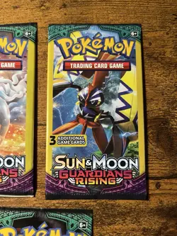Pokemon Sun & Moon Guardians Rising 3-Card Booster Pack Art Set 3 Packs - Image 3
