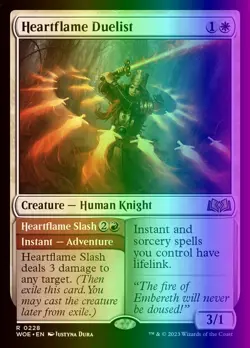 MTG Magic the Gathering Heartflame Duelist (228/475) Wilds of Eldraine LP FOIL - Image 1