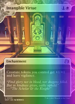 MTG Intangible Virtue (6/103) Wilds of Eldraine Enchanting Tales LP FOIL - Image 1