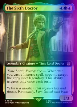 MTG Magic the Gathering The Sixth Doctor (1034/1208) Doctor Who LP FOIL- SURGE - Image 1