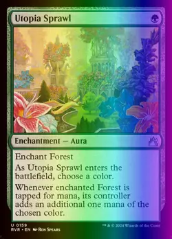 MTG Magic the Gathering Utopia Sprawl (159/497) Ravnica Remastered LP FOIL - Image 1