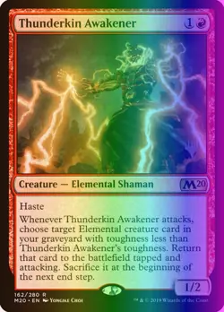 MTG Thunderkin Awakener (162p/143) Core Set 2020 Promos LP FOIL - Image 1