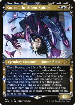 MTG Kotose, the Silent Spider (351/606) Kamigawa Neon Dynasty LP - Image 1