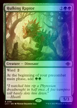 MTG Hulking Raptor (191/491) The Lost Caverns of Ixalan LP FOIL - Image 1