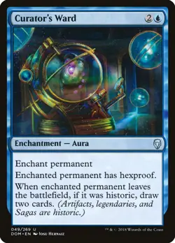 MTG Magic the Gathering Curator's Ward (49/296) Dominaria LP - Image 1