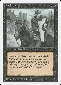 Black Knight 1x MtG Revised SP/NM - Image 1