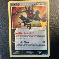 Pokemon Greninja Gold Star SWSH144 Celebrations ETB Black Star Promo - Image 1