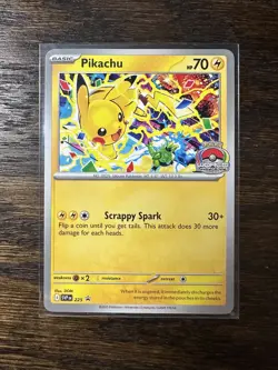 Pikachu Promo w/ 2025 World Championships Stamp SVP EN 225 Pokemon Worlds NEW - Image 1