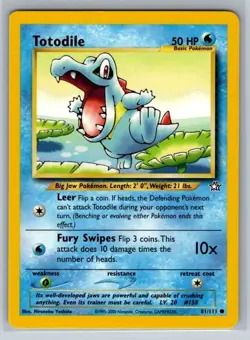 Totodile #81 NM Neo Genesis Pokemon TCG - Image 1