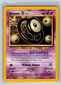 Unown O #69 NM Neo Discovery Pokemon TCG - Image 1