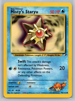 Misty's Staryu #90 NM Gym Heroes Pokemon TCG - Image 1