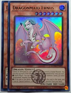 Yugioh x2 Dragnonmaid Ernus BLMM-EN055 Ultra Rare 1st Edition - Image 1