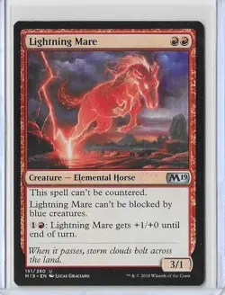 MTG Lightning Mare Core Set 2019 (M19) Uncommon Magic Card #151/280 Unplayed - Image 1