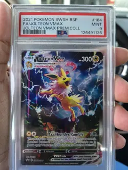 Jolteon VMAX SWSH184 SWSH: Sword & Shield Promo Cards Holo PSA 9 - Image 1