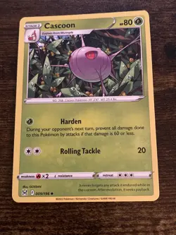 Cascoon 009/196 Lost Origin Sword Shield Pokemon Card L9551* - Image 1