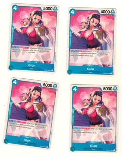 Set Of 4 Gion OP06-044 UC Wings Of The Captain One Piece Trading Card - Image 1