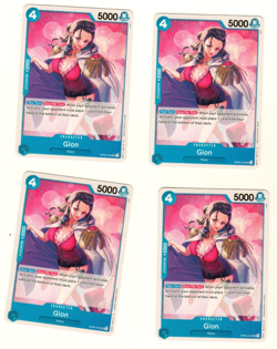 Set Of 4 Gion OP06-044 UC Wings Of The Captain One Piece Trading Card - Image 3