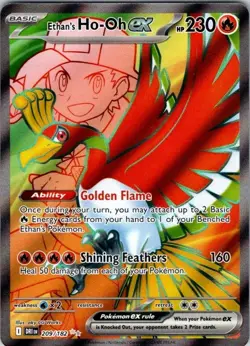 Pokemon TCG - Ethans Ho-Oh Ex 209/182 - Destined Rivals - NM Full Art Card - Image 1