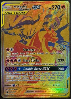 Reshiram & Charizard GX SM247 - Tag Team Black Star Promo Pokemon TCG - NM Card - Image 1