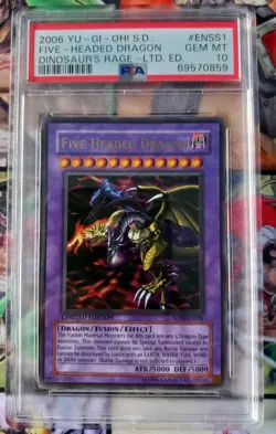PSA 10 Yugioh Five Headed Dragon SD09-ENSS1 Ultra Rare Card GEM MINT 💎 - Image 1