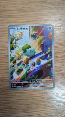 Pokemon Trading Card Game Stellar Crown Bulbasaur Card 143/142 Illustration Rare - Image 1