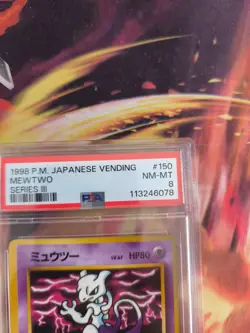 Pokemon Card Japanese Vending expansion sheet 1998 glossy PSA 8 Mewtwo Mewtu - Image 4
