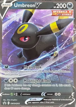 Umbreon V SWSH203 - Black Star Promo - Ultra Rare Pokemon Card - Near Mint (NM) - Image 1