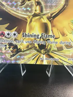 Ho-Oh XY154 Jumbo Holo Black Star Promo Card MP - Image 3