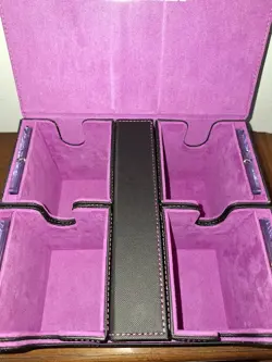 DECK BOX- Kabinka 5 in 1 commander deck box- Black and Purple- MTG- POKEMON - Image 5