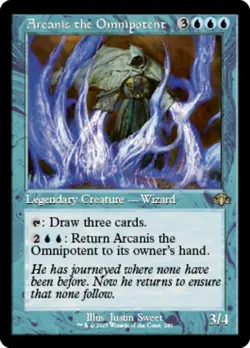 Arcanis the Omnipotent - Foil - Retro Frame NM, English MTG Dominaria Remastered - Image 1