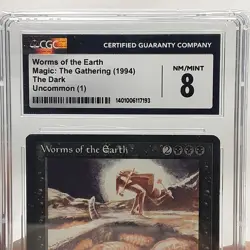 MTG - The Dark - Worms of the Earth - Graded - CGC 8.0 - Vintage - Image 3