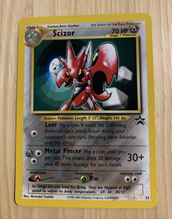 SCIZOR BLACK STAR PROMO 33 Pokemon WOTC NM - Image 1
