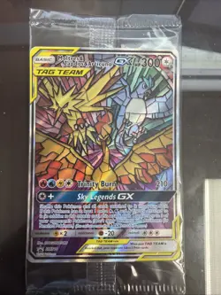 Pokemon TCG Moltres Zapdos Articuno GX SM210 Hidden Fate Promo Sealed, Near Mint - Image 1