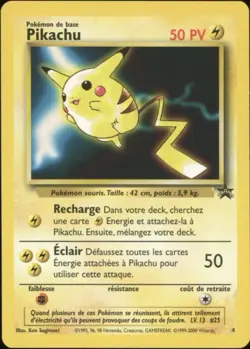 1999-2000 Pokemon FRENCH Movie Promo Wizards Pikachu 4 VG - Image 1