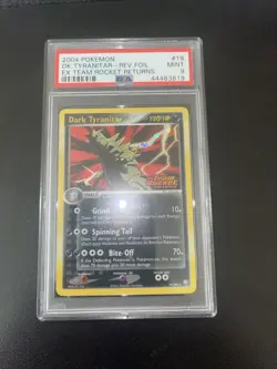 Pokemon Dark Tyranitar EX Team Rocket Returns Reverse Holo Rare #19 PSA 9 Mint - Image 1