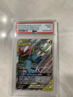 Celebi & Venusaur GX #SM167 Pokemon Tag Team Promo PSA 9 - Image 1
