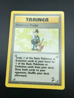 Pokemon Trader 106/130 Rare Base Set 2 Pokemon NM 2000 Vintage WOTC - Image 1