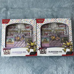 Pokemon TCG Scarlet and Violet - 151 Alakazam ex Collection Box - 4 Packs x2 - Image 1