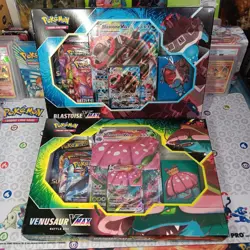 Blastoise VMax & Venusaur VMAX Battle Collection Box Set of 2 - Short Printed! - Image 1