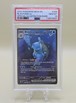 2023 POKEMON MEW EN 151 SPECIAL ILLUSTRATION RARE #200 BLASTOISE EX PSA 10 - Image 1