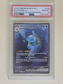 2023 POKEMON MEW EN 151 SPECIAL ILLUSTRATION RARE #200 BLASTOISE EX PSA 10 - Image 2