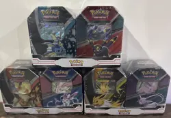 NEW- Pokemon TCG V Heroes Bundle Complete Tin Set - 6 Tins - Factory Sealed - Image 1