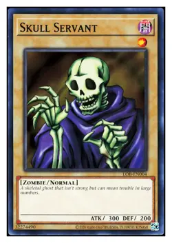YuGiOh Legend of Blue Eyes White Dragon Skull Servant LOB-EN004 C NM/MT 83717885092 - Image 1