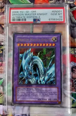 PSA 10 Yugioh Dragon Master Knight UE02-EN001 Ultra Rare Limited Edition 💎 - Image 1
