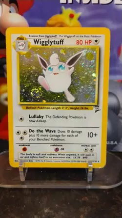 WIGGLYTUFF Base Set 2 Series POKEMON Holo 2000 Trading Card 19/130 - Image 1