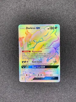 Pokemon TCG Burning Shadows Darkrai GX 158/147 Secret Rare Rainbow Card - Image 1